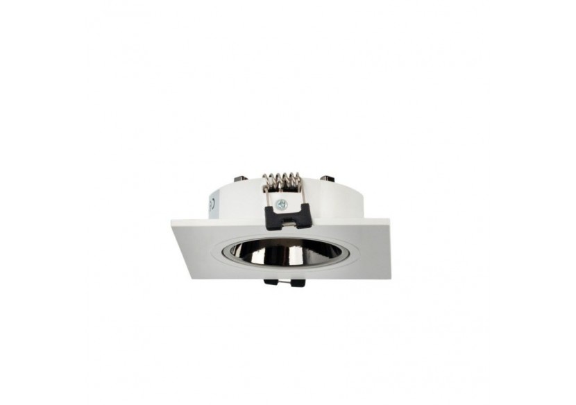 Collerette downlight carrée orientable GU10 / MR16-Faible indice UGR-Coupe diamètre 75 mm - B921-GB - Barcelona LED