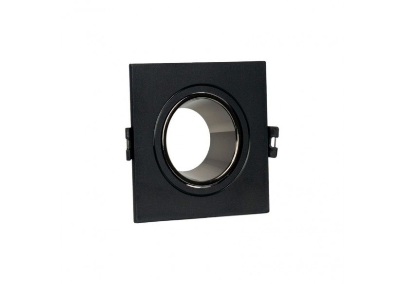 Collerette downlight carrée orientable GU10 / MR16-Faible indice UGR-Coupe diamètre 75 mm - B921-GN - Barcelona LED Collerette downlight carrée orientable GU10 / MR16-Faible indice UGR-Coupe diamètre 75 mm - B921-GN - Barcelona LED