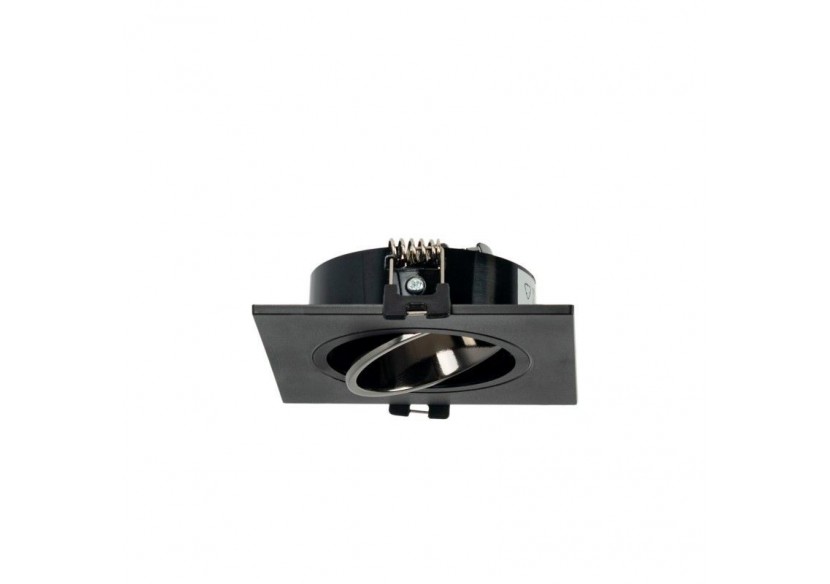 Collerette downlight carrée orientable GU10 / MR16-Faible indice UGR-Coupe diamètre 75 mm - B921-GN - Barcelona LED Collerette downlight carrée orientable GU10 / MR16-Faible indice UGR-Coupe diamètre 75 mm - B921-GN - Barcelona LED