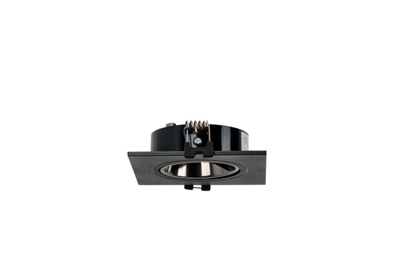 Collerette downlight carrée orientable GU10 / MR16-Faible indice UGR-Coupe diamètre 75 mm - B921-GN - Barcelona LED