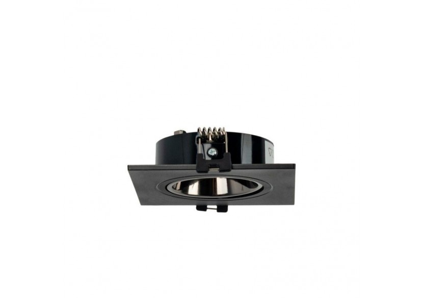 Collerette downlight carrée orientable GU10 / MR16-Faible indice UGR-Coupe diamètre 75 mm - B921-GN - Barcelona LED Collerette downlight carrée orientable GU10 / MR16-Faible indice UGR-Coupe diamètre 75 mm - B921-GN - Barcelona LED