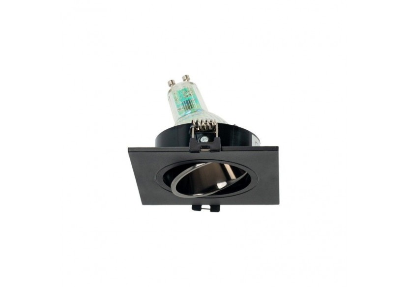 Collerette downlight carrée orientable GU10 / MR16-Faible indice UGR-Coupe diamètre 75 mm - B921-GN - Barcelona LED Collerette downlight carrée orientable GU10 / MR16-Faible indice UGR-Coupe diamètre 75 mm - B921-GN - Barcelona LED