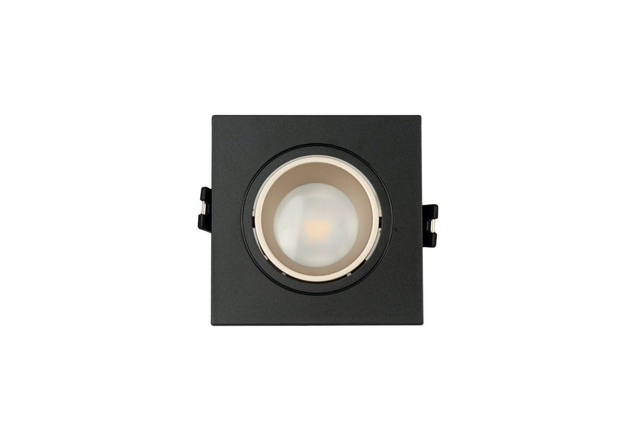 Collerette downlight carrée orientable GU10 / MR16-Faible indice UGR-Coupe diamètre 75 mm - B921-CN - Barcelona LED