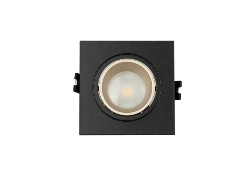 Collerette downlight carrée orientable GU10 / MR16-Faible indice UGR-Coupe diamètre 75 mm - B921-CN - Barcelona LED Collerette downlight carrée orientable GU10 / MR16-Faible indice UGR-Coupe diamètre 75 mm - B921-CN - Barcelona LED