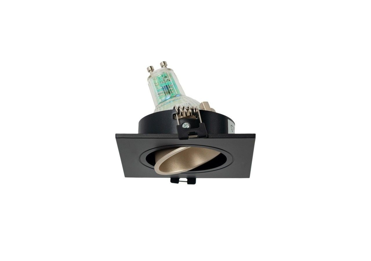 Collerette downlight carrée orientable GU10 / MR16-Faible indice UGR-Coupe diamètre 75 mm - B921-CN - Barcelona LED