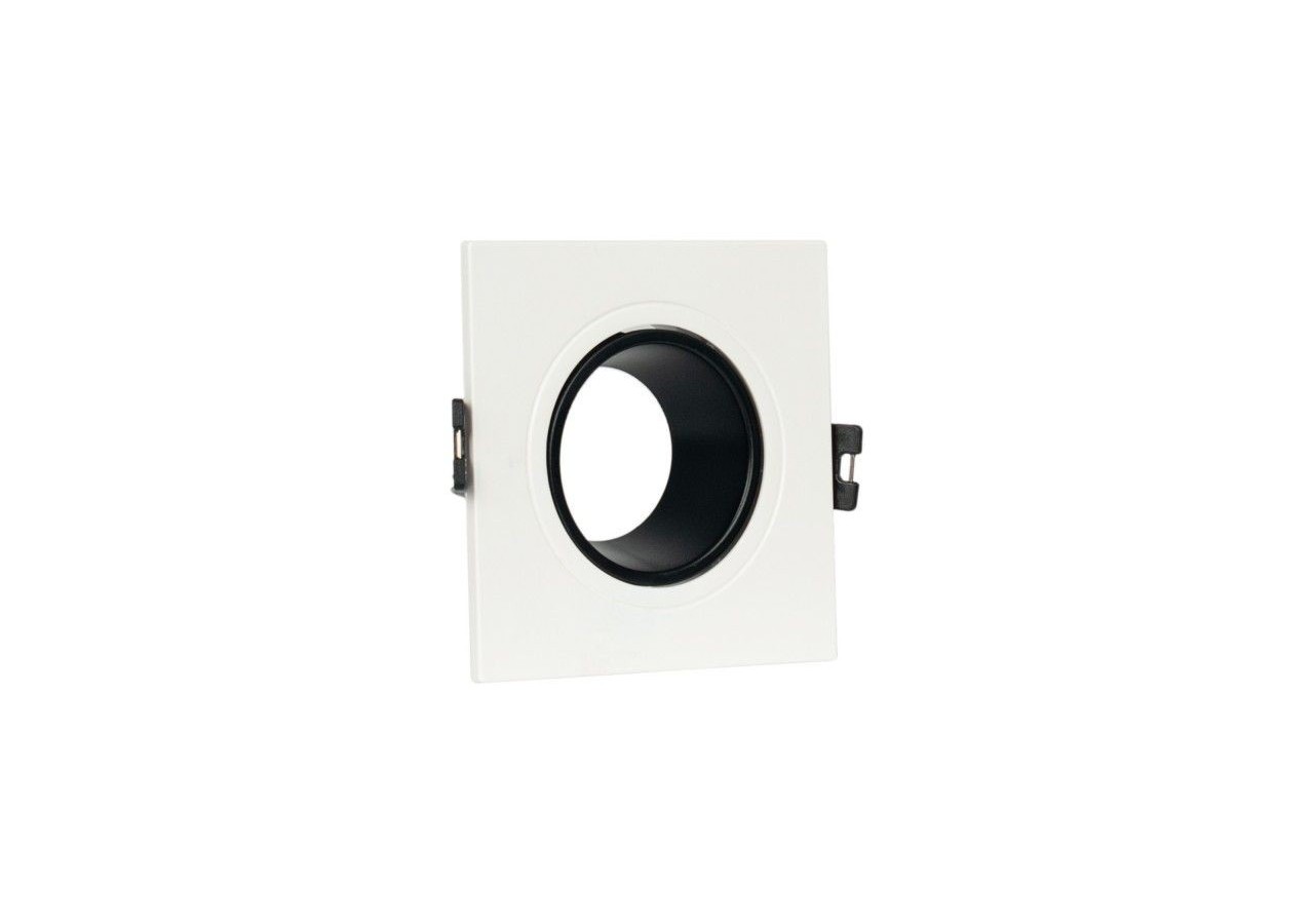 Collerette downlight carrée orientable GU10 / MR16-Faible indice UGR-Coupe diamètre 75 mm - B921-NB - Barcelona LED