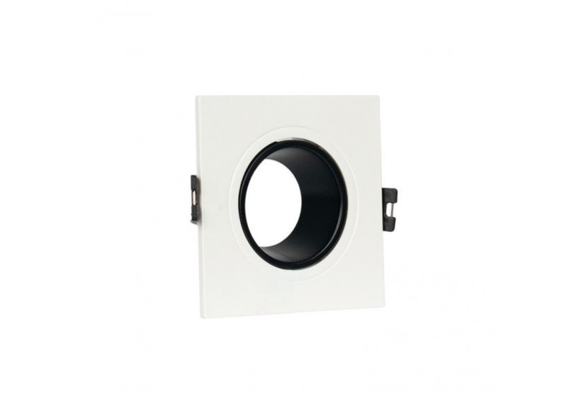 Collerette downlight carrée orientable GU10 / MR16-Faible indice UGR-Coupe diamètre 75 mm - B921-NB - Barcelona LED Collerette downlight carrée orientable GU10 / MR16-Faible indice UGR-Coupe diamètre 75 mm - B921-NB - Barcelona LED