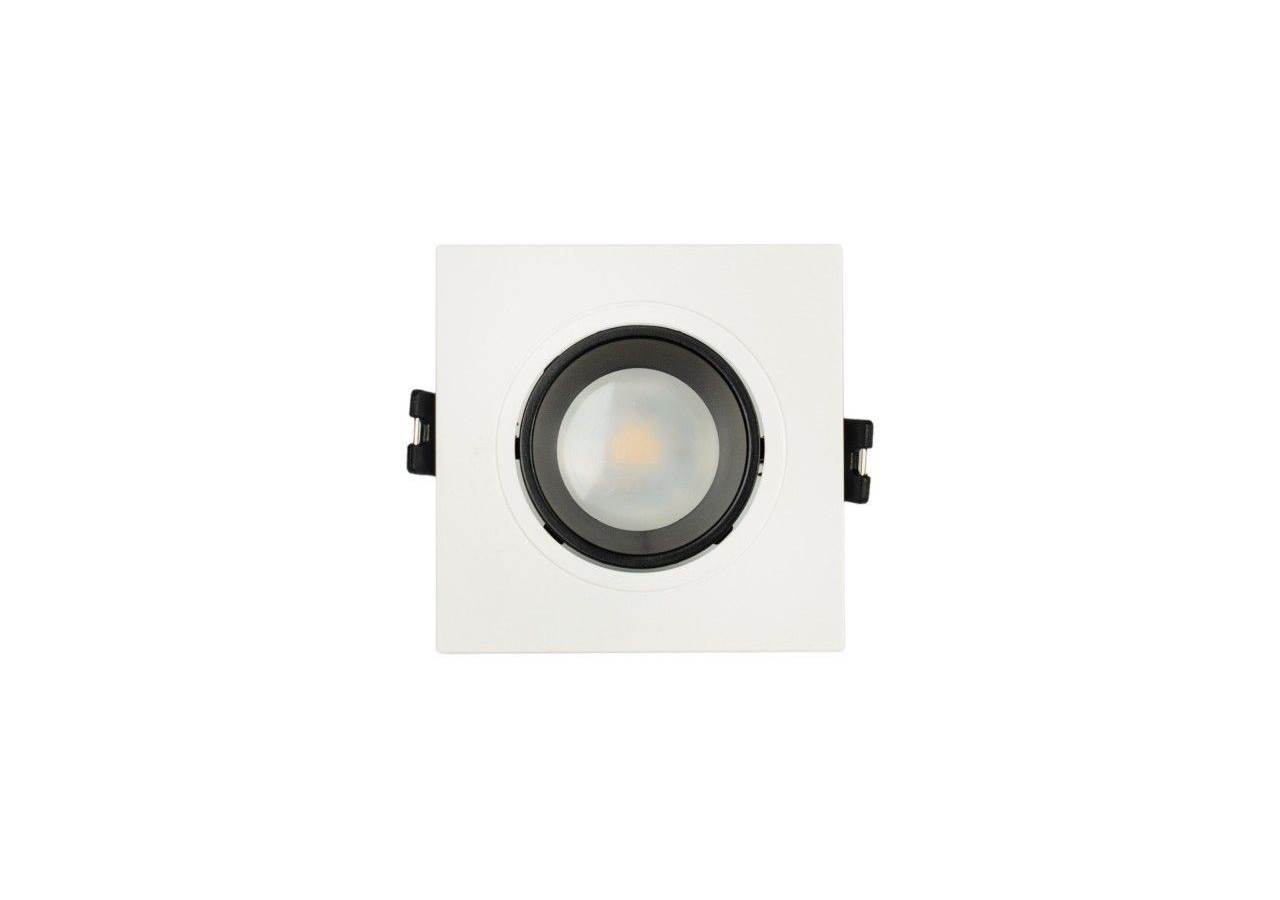 Collerette downlight carrée orientable GU10 / MR16-Faible indice UGR-Coupe diamètre 75 mm - B921-NB - Barcelona LED