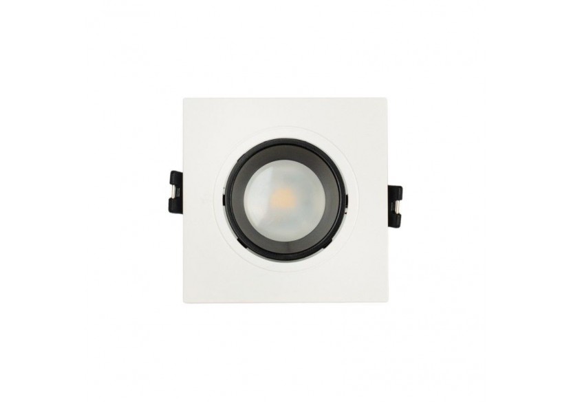 Collerette downlight carrée orientable GU10 / MR16-Faible indice UGR-Coupe diamètre 75 mm - B921-NB - Barcelona LED Collerette downlight carrée orientable GU10 / MR16-Faible indice UGR-Coupe diamètre 75 mm - B921-NB - Barcelona LED
