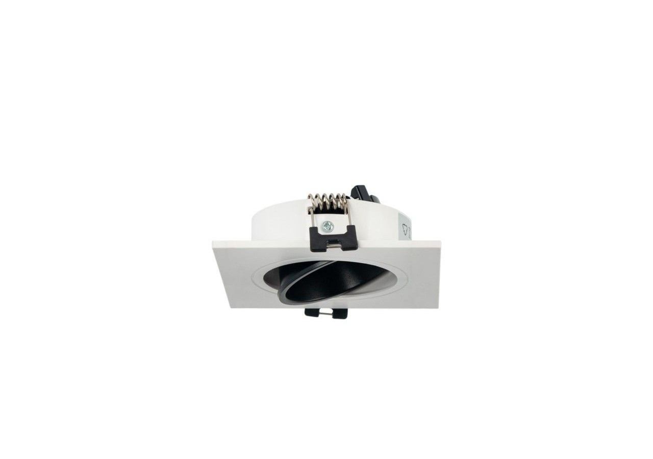 Collerette downlight carrée orientable GU10 / MR16-Faible indice UGR-Coupe diamètre 75 mm - B921-NB - Barcelona LED