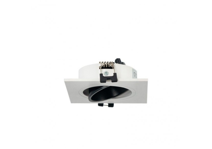 Collerette downlight carrée orientable GU10 / MR16-Faible indice UGR-Coupe diamètre 75 mm - B921-NB - Barcelona LED Collerette downlight carrée orientable GU10 / MR16-Faible indice UGR-Coupe diamètre 75 mm - B921-NB - Barcelona LED