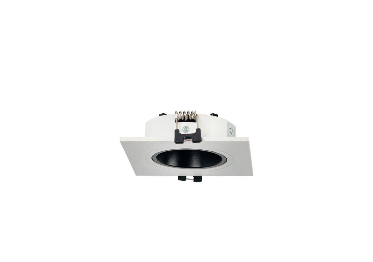 Collerette downlight carrée orientable GU10 / MR16-Faible indice UGR-Coupe diamètre 75 mm - B921-NB - Barcelona LED