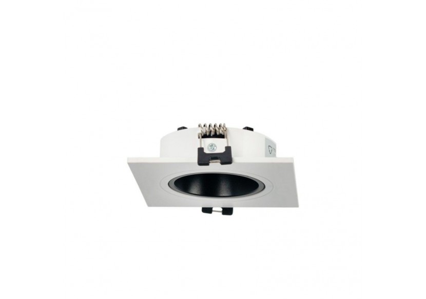 Collerette downlight carrée orientable GU10 / MR16-Faible indice UGR-Coupe diamètre 75 mm - B921-NB - Barcelona LED Collerette downlight carrée orientable GU10 / MR16-Faible indice UGR-Coupe diamètre 75 mm - B921-NB - Barcelona LED