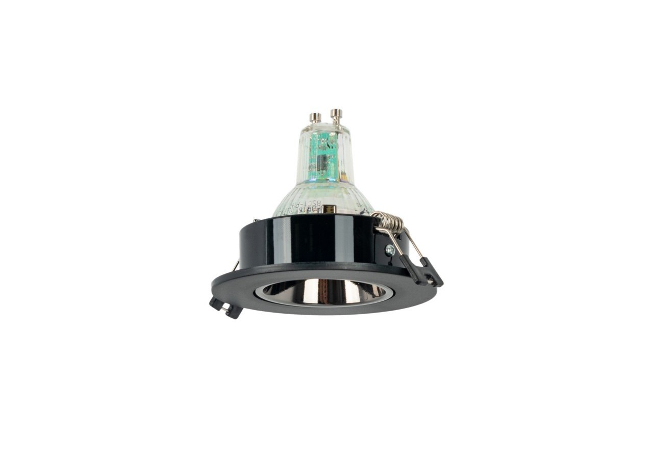 Collerette downlight ronde orientable GU10 / MR16-Faible UGR-Coupe diamètre 75 mm - B920-GN - Barcelona LED