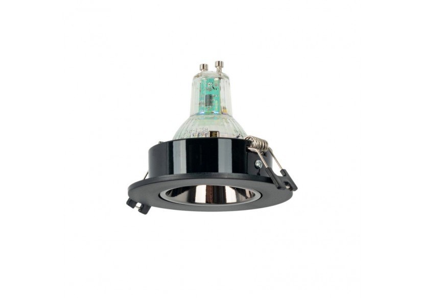 Collerette downlight ronde orientable GU10 / MR16-Faible UGR-Coupe diamètre 75 mm - B920-GN - Barcelona LED Collerette downlight ronde orientable GU10 / MR16-Faible UGR-Coupe diamètre 75 mm - B920-GN - Barcelona LED