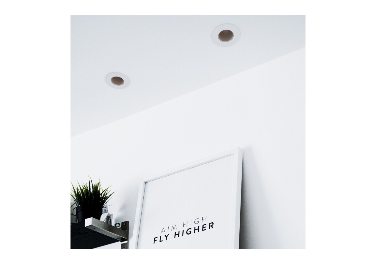 Collerette downlight ronde orientable GU10 / MR16-Faible UGR-Coupe diamètre 75 mm - B920-CB - Barcelona LED