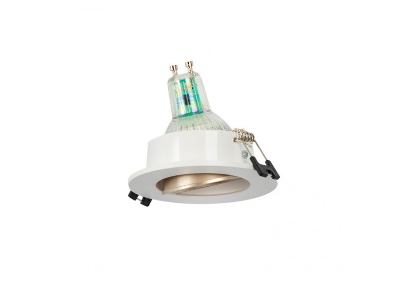 Collerette downlight ronde orientable GU10 / MR16-Faible UGR-Coupe diamètre 75 mm - B920-CB - Barcelona LED Collerette downlight ronde orientable GU10 / MR16-Faible UGR-Coupe diamètre 75 mm - B920-CB - Barcelona LED