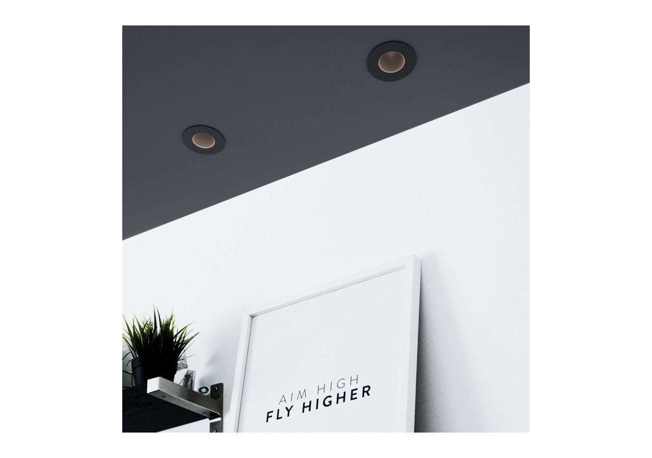 Collerette downlight ronde orientable GU10 / MR16-Faible UGR-Coupe diamètre 75 mm - B920-CN - Barcelona LED