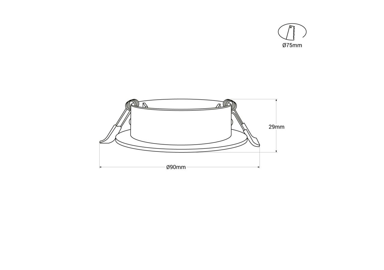 Collerette downlight ronde orientable GU10 / MR16-Faible UGR-Coupe diamètre 75 mm - B920-CN - Barcelona LED