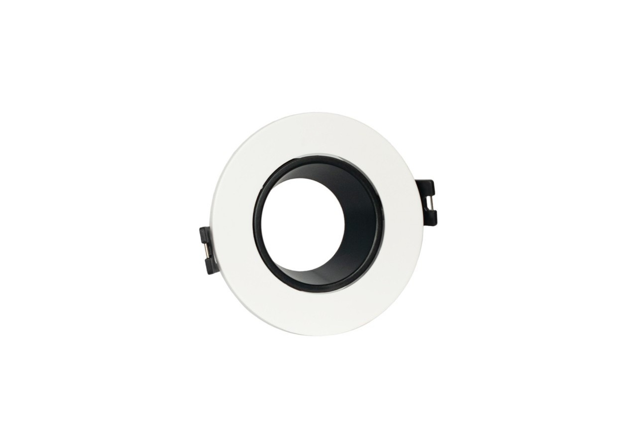 Collerette downlight ronde orientable GU10 / MR16-Faible UGR-Coupe diamètre 75 mm - B920-NB - Barcelona LED