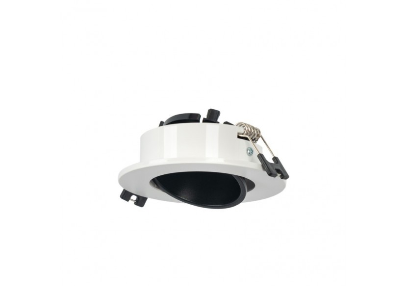 Collerette downlight ronde orientable GU10 / MR16-Faible UGR-Coupe diamètre 75 mm - B920-NB - Barcelona LED
