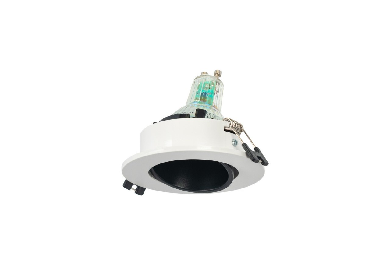 Collerette downlight ronde orientable GU10 / MR16-Faible UGR-Coupe diamètre 75 mm - B920-NB - Barcelona LED