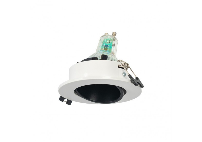 Collerette downlight ronde orientable GU10 / MR16-Faible UGR-Coupe diamètre 75 mm - B920-NB - Barcelona LED