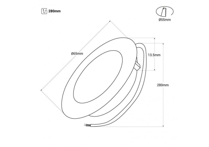 Spot LED encastré sous meuble 2W 220V AC-IP44 - M3-G39E-B-3000 - Barcelona LED Spot LED encastré sous meuble 2W 220V AC-IP44 - M3-G39E-B-3000 - Barcelona LED