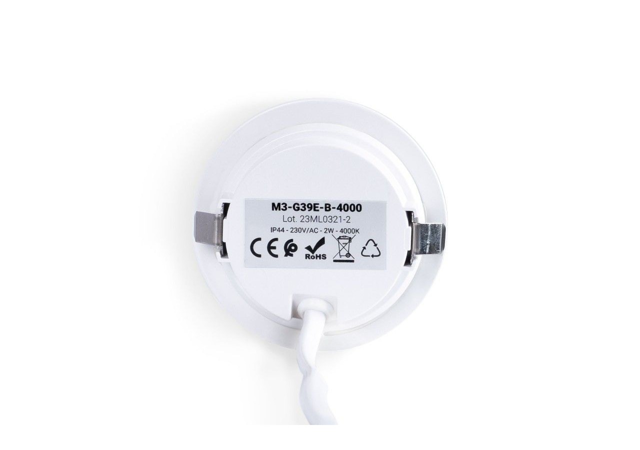 Spot LED encastré sous meuble 2W 220V AC-IP44 - M3-G39E-B-4000 - Barcelona LED