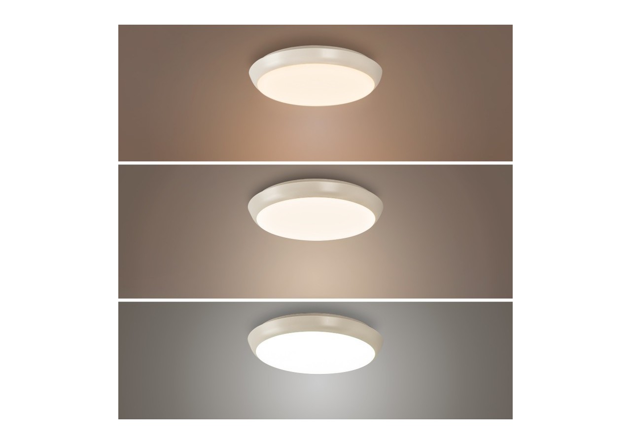 Plafonnier LED étanche CCT-18W-diamètre 25cm-1920lm-IP65 - B1760-18W-B - Barcelona LED