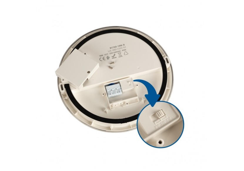 Plafonnier LED étanche CCT-18W-diamètre 25cm-1920lm-IP65 - B1760-18W-B - Barcelona LED Plafonnier LED étanche CCT-18W-diamètre 25cm-1920lm-IP65 - B1760-18W-B - Barcelona LED
