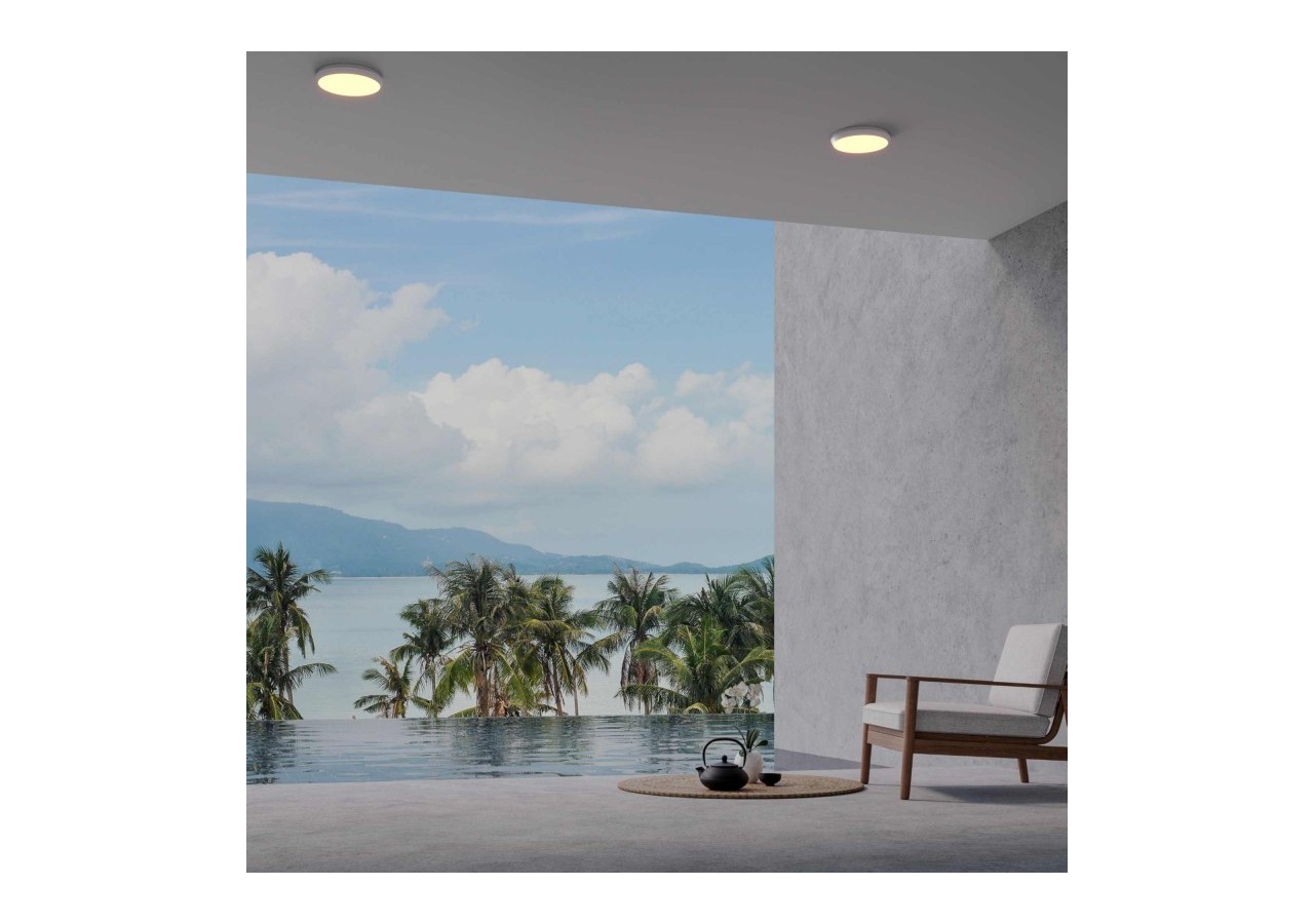 Plafonnier LED étanche CCT-30W-diamètre 35cm-3180lm-IP65 - B1760-30W-B - Barcelona LED