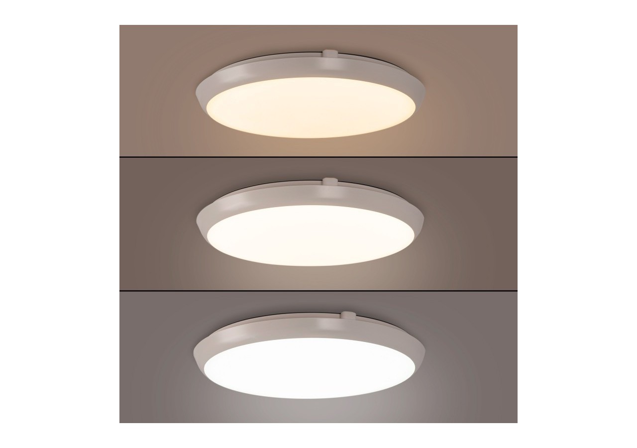 Plafonnier LED étanche CCT-30W-diamètre 35cm-3180lm-IP65 - B1760-30W-B - Barcelona LED