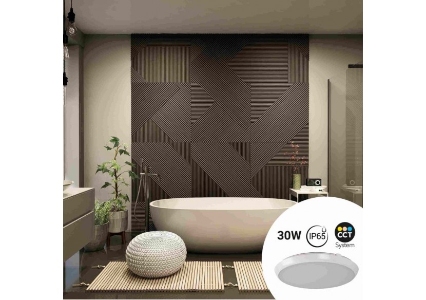 Plafonnier LED étanche CCT-30W-diamètre 35cm-3180lm-IP65 - B1760-30W-B - Barcelona LED Plafonnier LED étanche CCT-30W-diamètre 35cm-3180lm-IP65 - B1760-30W-B - Barcelona LED