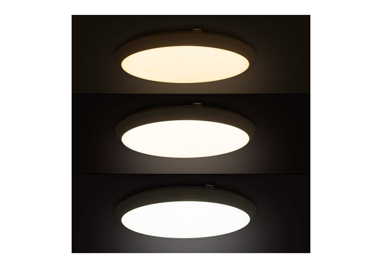 Plafonnier LED étanche CCT-30W-diamètre 35cm-3180lm-IP65 - B1760-30W-B - Barcelona LED