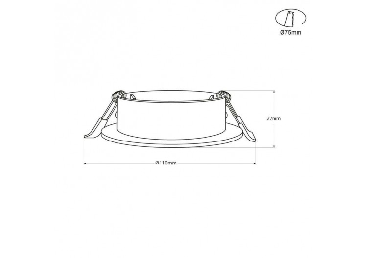 Collerette downlight ronde orientable GU10 / MR16-Coupe diamètre 75 mm - B978-R-N - Barcelona LED 2
