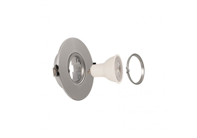 Collerette downlight ronde orientable GU10 / MR16-Coupe diamètre 75 mm - B978-R-P - Barcelona LED Collerette downlight ronde orientable GU10 / MR16-Coupe diamètre 75 mm - B978-R-P - Barcelona LED