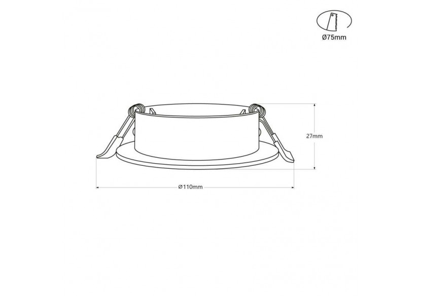 Collerette downlight ronde orientable GU10 / MR16-Coupe diamètre 75 mm - B978-R-P - Barcelona LED Collerette downlight ronde orientable GU10 / MR16-Coupe diamètre 75 mm - B978-R-P - Barcelona LED
