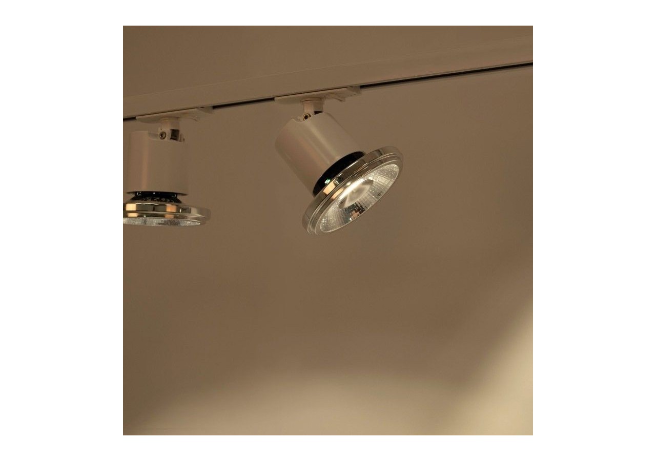 Spot sur rail monophasé avec douille GU10-AR111 - B979-B - Barcelona LED