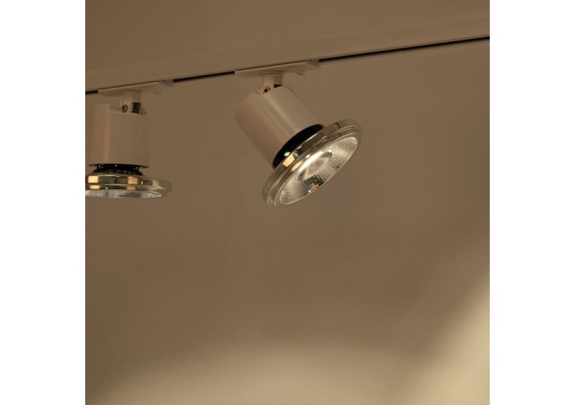 Spot sur rail monophasé avec douille GU10-AR111 - B979-B - Barcelona LED Spot sur rail monophasé avec douille GU10-AR111 - B979-B - Barcelona LED