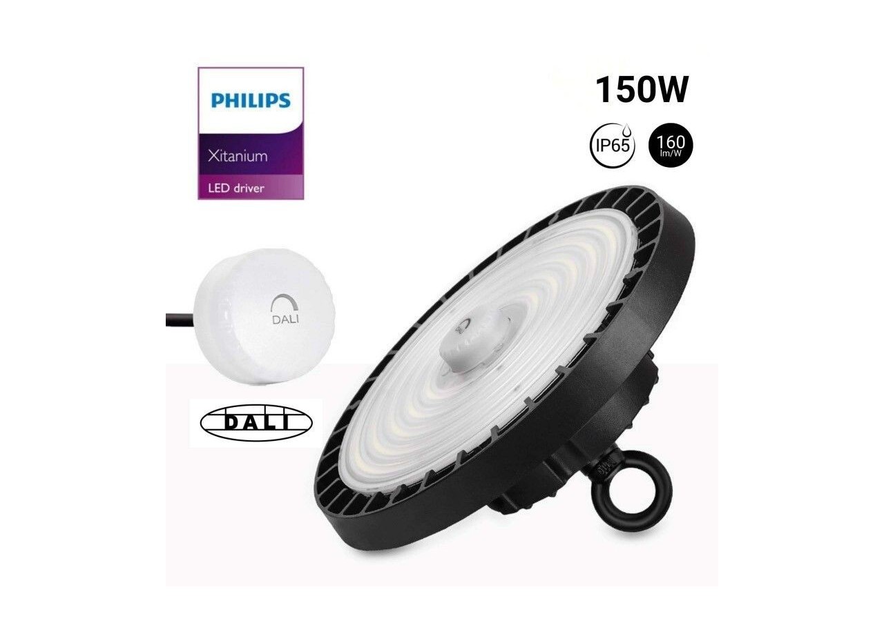 Cloche industrielle LED 150W-Driver Philips-Dimmable DALI-IP65 - K8137-150-5K-D - Barcelona LED