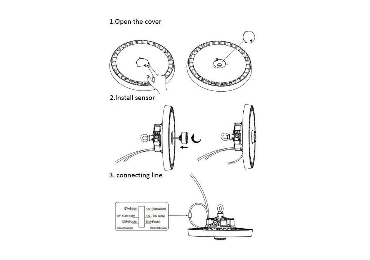 Cloche industrielle LED 150W-Driver Philips-Dimmable DALI-IP65 - K8137-150-5K-D - Barcelona LED