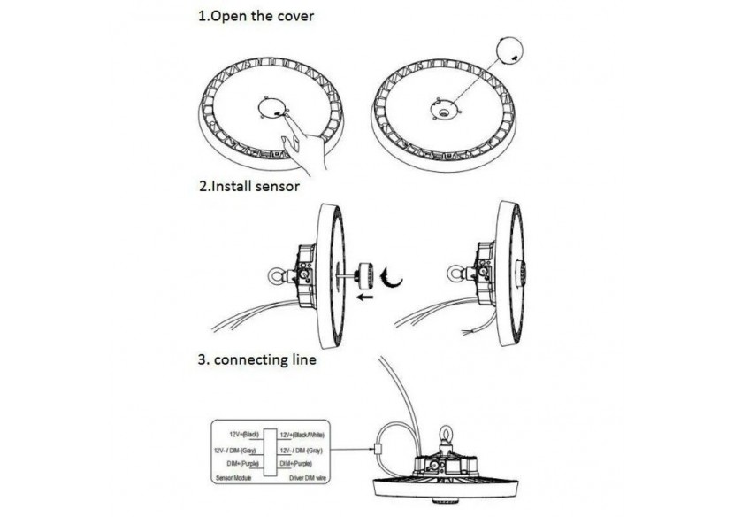 Cloche industrielle LED 150W-Driver Philips-Dimmable DALI-IP65 - K8137-150-5K-D - Barcelona LED
