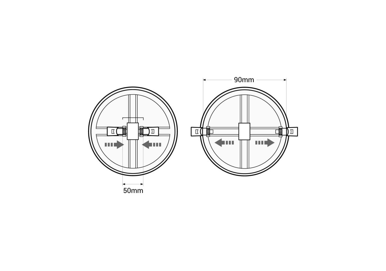 Downlight LED rond 8W-Diamètre de coupe ajustable : diamètre 50-90mm - B1276-BN - Barcelona LED