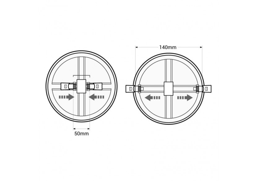 Downlight LED rond 15W-Diamètre de coupe ajustable : diamètre 50-140mm - B1277-BN - Barcelona LED Downlight LED rond 15W-Diamètre de coupe ajustable : diamètre 50-140mm - B1277-BN - Barcelona LED