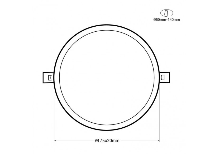 Downlight LED rond 15W-Diamètre de coupe ajustable : diamètre 50-140mm - B1277-BN - Barcelona LED Downlight LED rond 15W-Diamètre de coupe ajustable : diamètre 50-140mm - B1277-BN - Barcelona LED