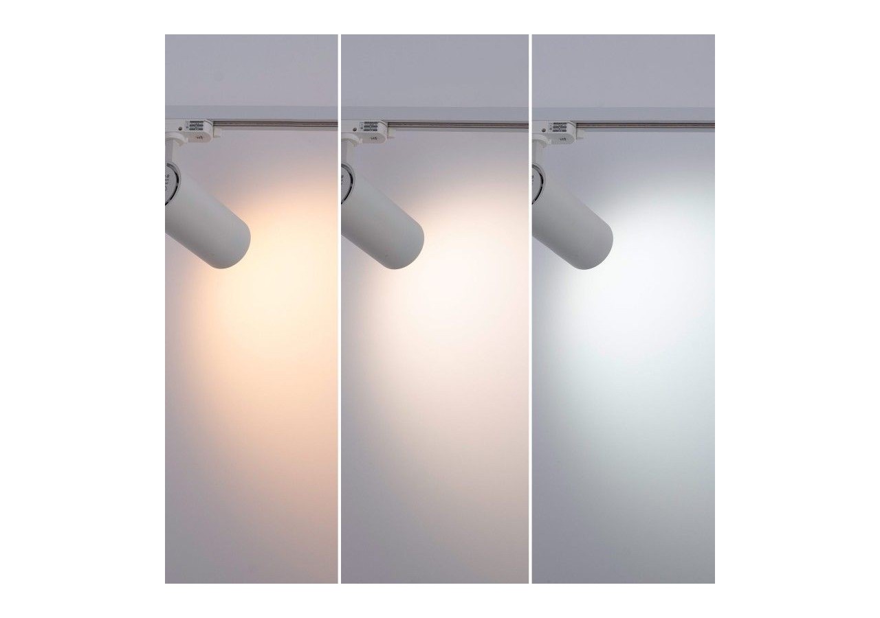 Spot LED sur rail monophasé CCT 25W-COB-Ouverture réglable 24-60 degrés - L6006-CCT-B - Barcelona LED