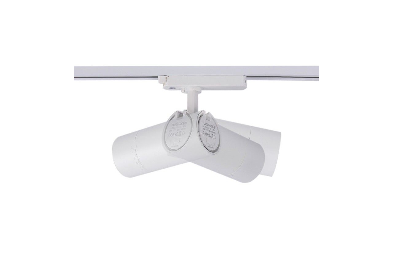 Spot LED sur rail monophasé CCT 25W-COB-Ouverture réglable 24-60 degrés - L6006-CCT-B - Barcelona LED