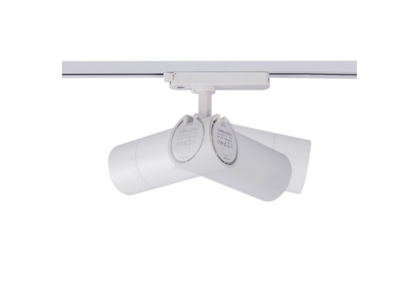 Spot LED sur rail monophasé CCT 25W-COB-Ouverture réglable 24-60 degrés - L6006-CCT-B - Barcelona LED Spot LED sur rail monophasé CCT 25W-COB-Ouverture réglable 24-60 degrés - L6006-CCT-B - Barcelona LED