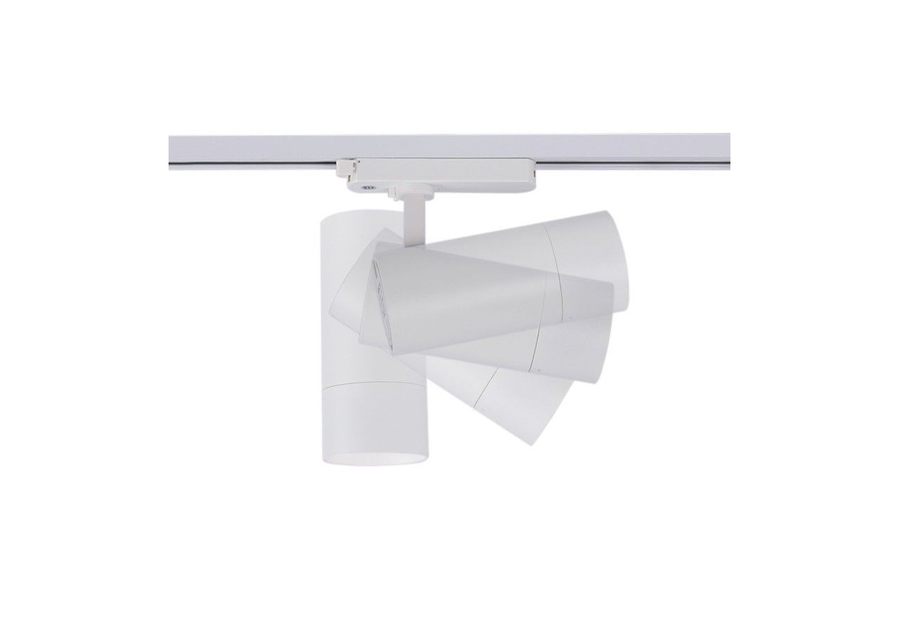 Spot LED sur rail monophasé CCT 25W-COB-Ouverture réglable 24-60 degrés - L6006-CCT-B - Barcelona LED